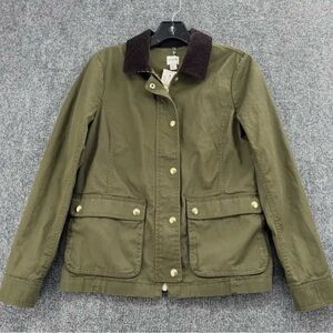 J. Crew Barn Jacket with Dark Brown Collar